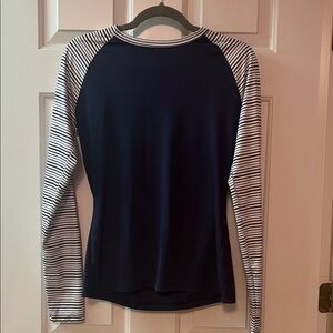 Field & Stream Women's Navy and White Long Sleeve SPF Top